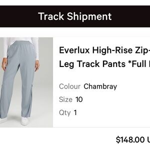 Lululemon Everlux High-Rise Zip-Leg Track Pants - Chambray